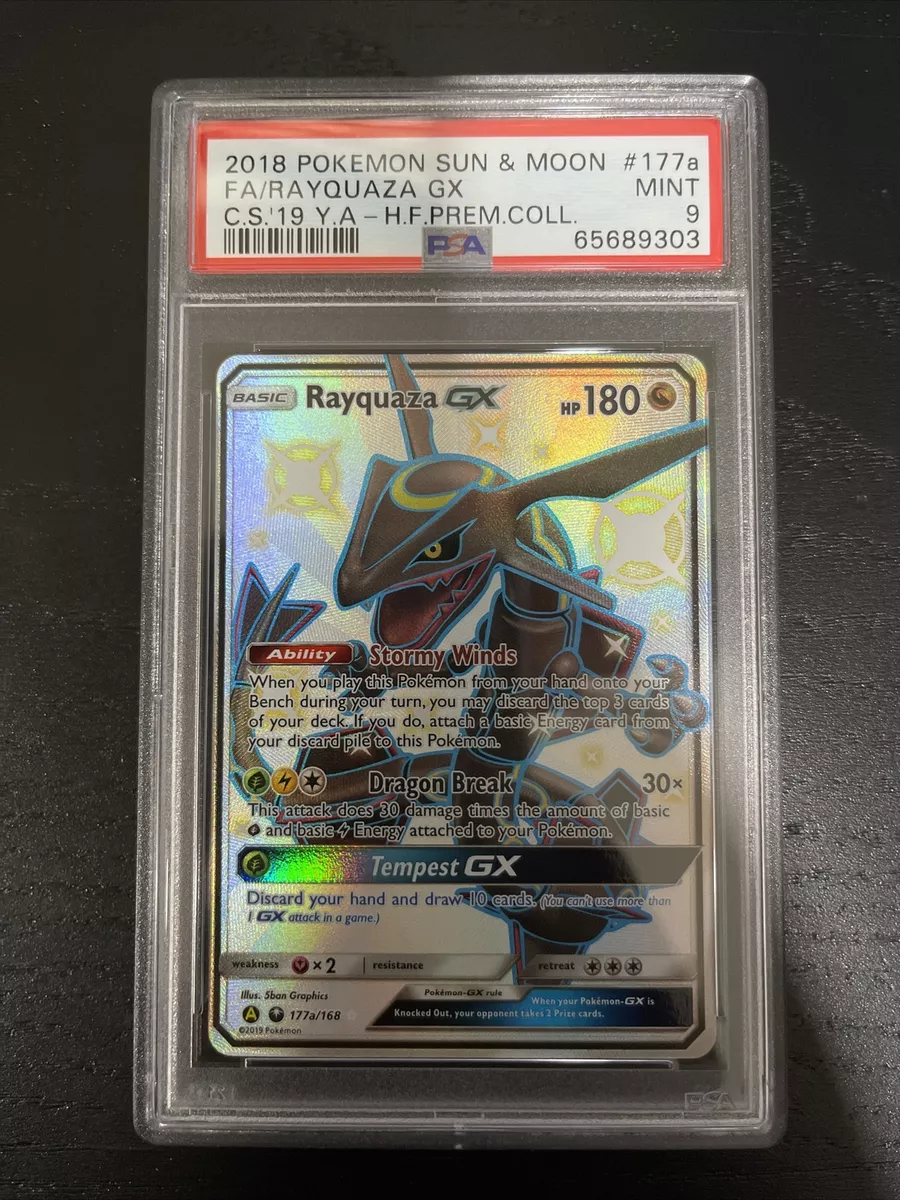 PSA 9 Pokemon Shiny Rayquaza GX Hidden Fates - Graded Cards