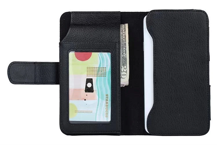 Universal Card Holder Flip Wallet Leather Case Cover For iPhone Samsung HTC Sony - Image 3 of 4