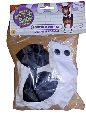 Rubies Pet Shop Boutique Bow Tie & Cuff Set Dog Halloween Costume Size L/XL NEW