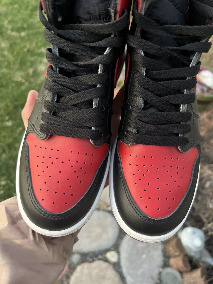 Size 6Y - Air Jordan 1 Retro OG High GS Banned Bred 2016 | eBay