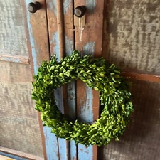OH SO SHABBY Chic 14" Preserved Real Boxwood Live Wreath Home Door Decor