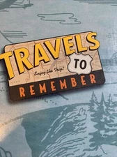 Hallmark Vtg Scrapbook Travels To Remember Memories Photo Album Journal USA NOS