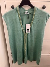 maglietta top lino Missoni tg M verde acqua