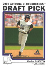 2004 Topps #670 Carlos Quentin   Arizona Diamondbacks  Rookie Card. rookie card picture