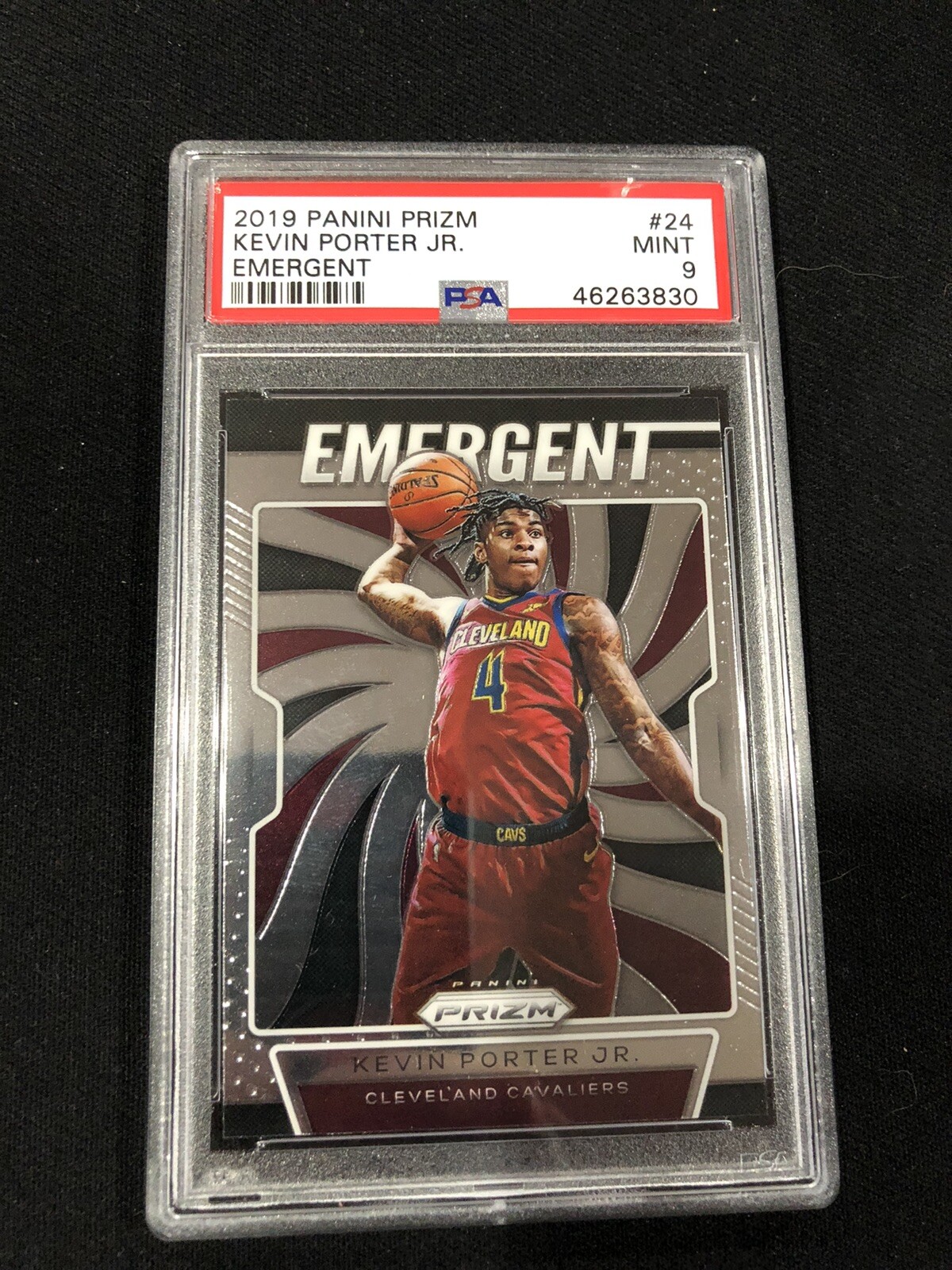 2019 Panini Prizm Emergent #24 Kevin Porter JR RC PSA 9 Houston Rockets