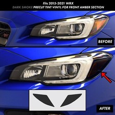 For Wrx 2015-2021 Smoke Tint Front Head Light Side Marker Overlays Vinyl Rear