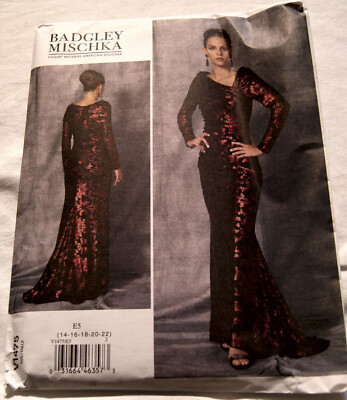 V1475 Badgley Mischka Vogue Schnittmuster 14-16-18-20-22