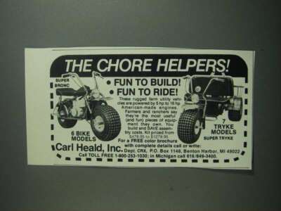 1984 Carl Heald Super Bronc and Super Tryke Ad Chore