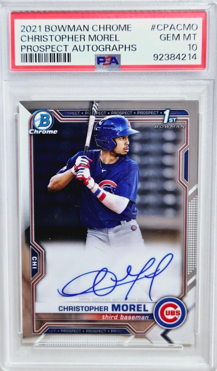2021 Bowman Chrome Christopher Morel Rookie Autograph RC Auto PSA 