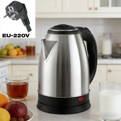 Travel Electric Kettle Tea Coffee 2L Stainless Steel Portable Water Boiler Pot f
