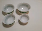 Vintage Hazel Atlas Ivy Milk Glass Mixing Bowls Set of (4)   5", 6", 7", 8"