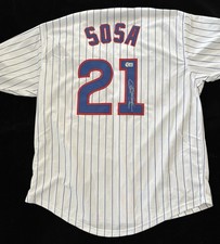 Sammy Sosa Signed Autographed Blue Chicago Cubs Custom Jersey Beckett BAS COA