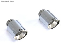 Remus Edelstahl Sport-Endrohrsatz 2x102mm rund scharfkantig abgeschrägt