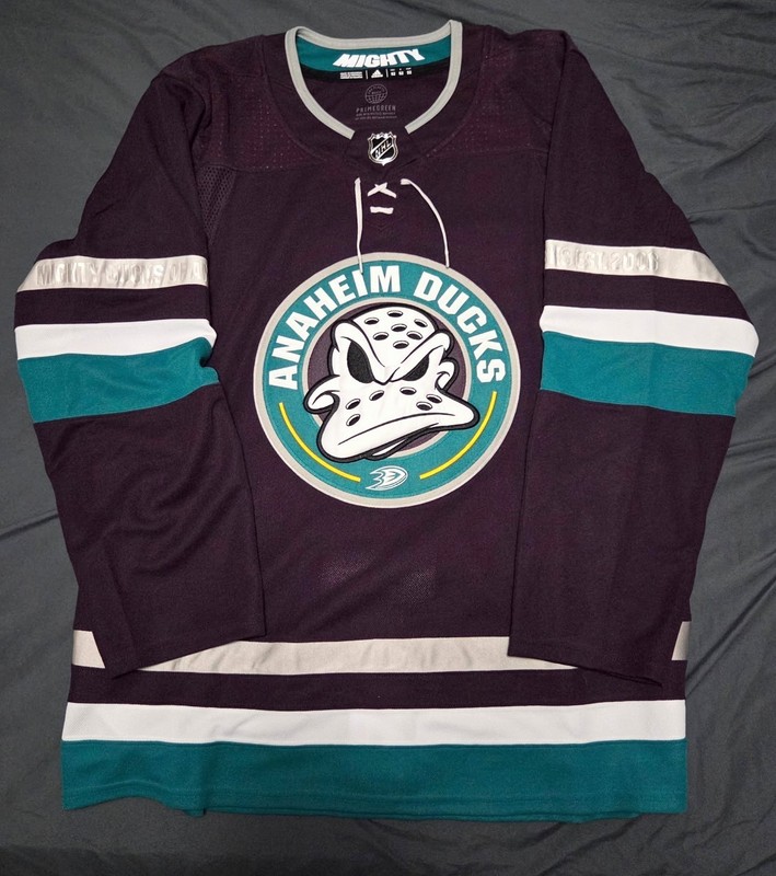 Authentic Adidas Anaheim Ducks 30th anniversary jersey. Size 52 NWT