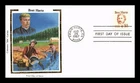 US COVER BRET HARTE $5 GREAT AMERICANS FDC SCOTT 2196 COLORANO SILK CACHET