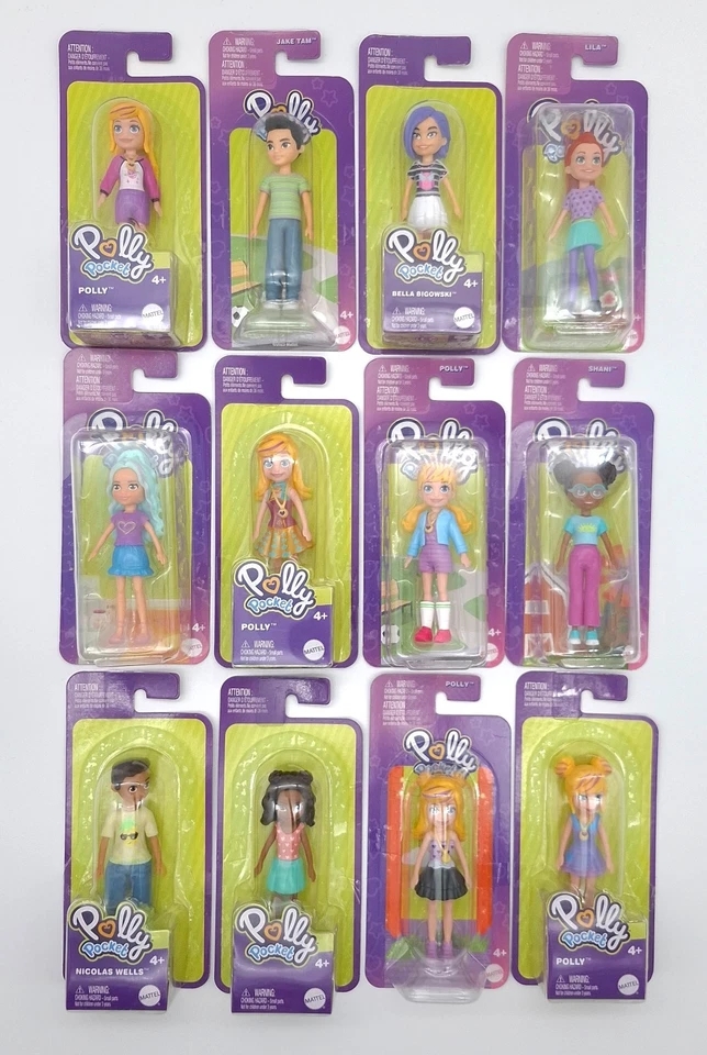 Polly Pocket Puppe Mattel Modepuppe Minipuppe Lila Shani Nicolas Spielfigur - Bild 1 von 1