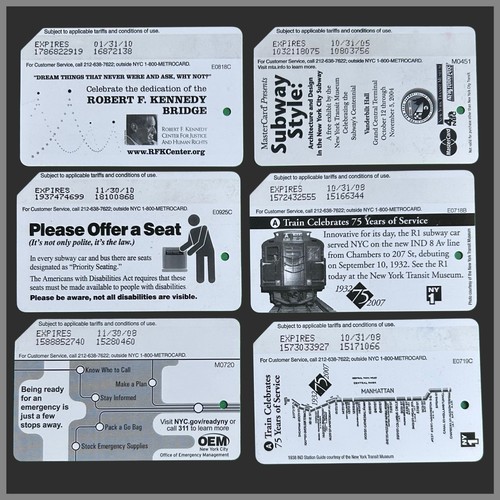 Rare Lot Of 30 NYC Subway MetroCards Vintage (Used) Collectibles.