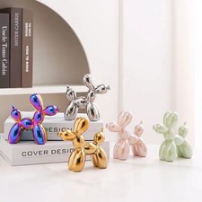 Balloon Dog Home Decor Animals Figurine Ceramic Cute Statue Art Sculpture