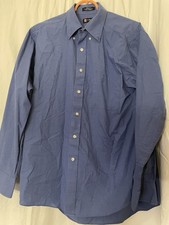 Chaps Mens Classic Fit Button Down L/S Dress Shirt Large Blue 16. 34/35 