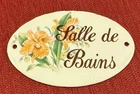 VINTAGE TOILET PORCELAIN SIGN OLD FRENCH THE BATHROOM RESTROOM GAS STATION