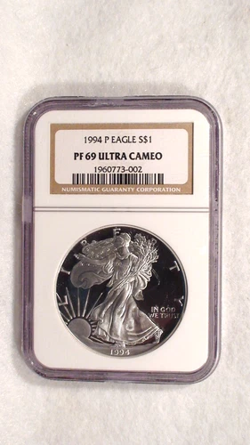1994 P NGC PF69 UCAM AMERICAN SILVER EAGLE ONE OUNCE $1.00 PROOF COIN