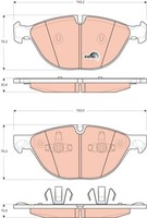 Bremsbelagsatz Scheibenbremse Cotec TRW GDB1728 FüR F86 X5 F16 E71 E72 X6 E70