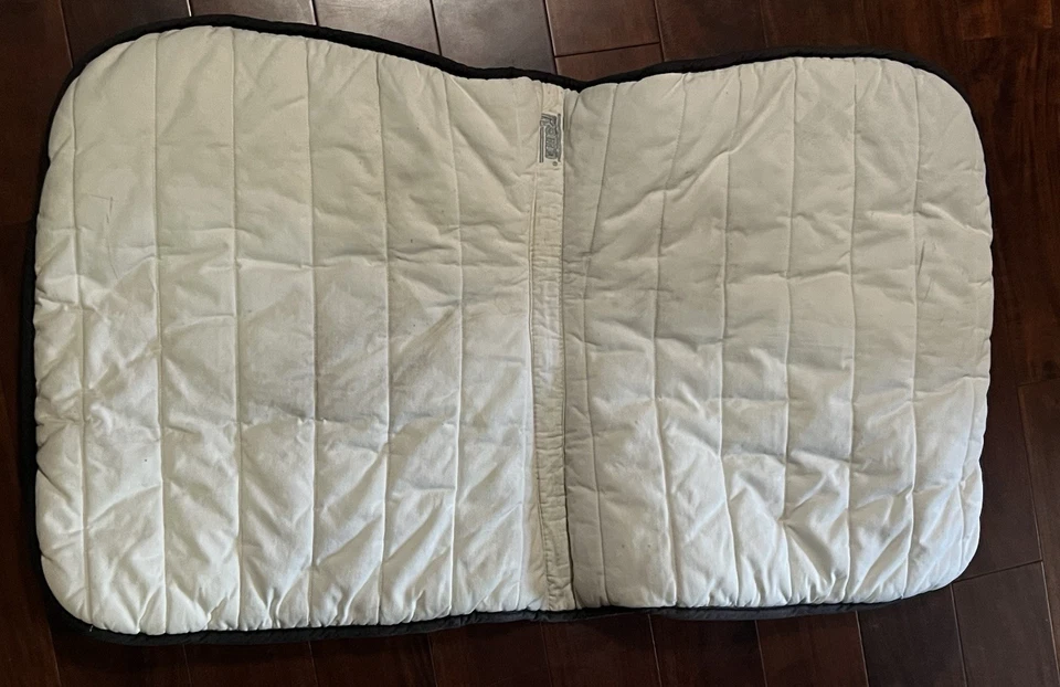 Roma английский седло подушечка толщиной пушистый квадратный контур черный/серый лошадь снасти - Изображение 3 из 4