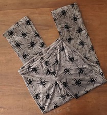 Vintage Y2K Betsey Johnson grey velvet spider pants made USA Goth Halloween Sz M