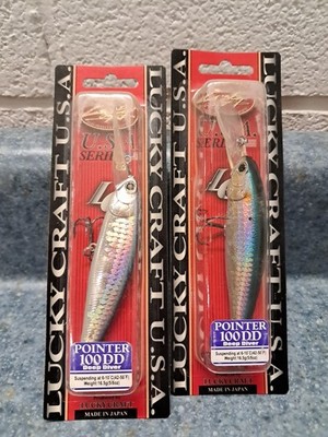 2 OG LUCKY CRAFT Pointer 100DD 5/8oz  100mm Luckycraft Suspending Jerkbait Rare!
