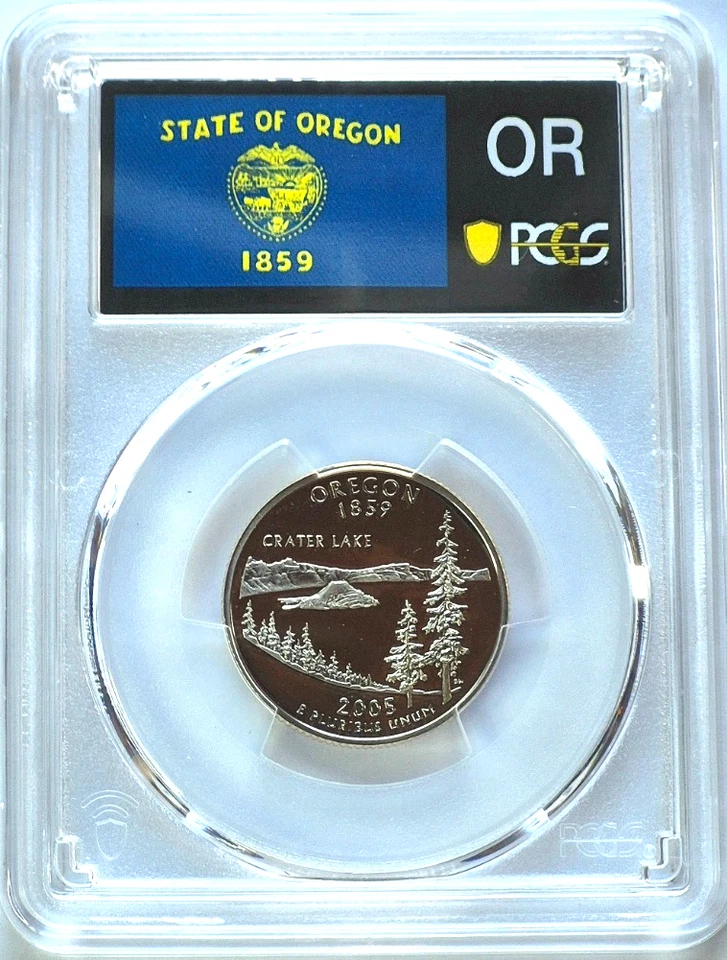 2005 S State Quarter Set PCGS High Graded PR69DCAM (CA/KS/OR/MN/WV) - Image 3 of 4