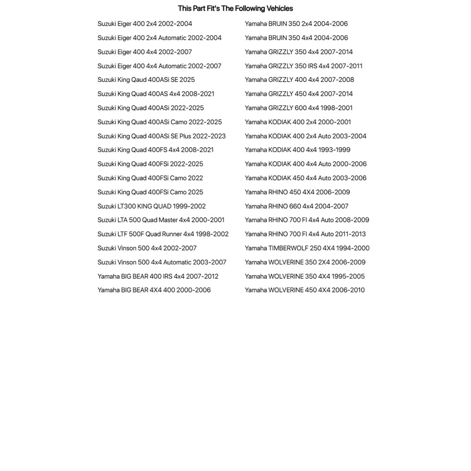 Sellos de cojinete de rueda Tusk delanteros para SUZUKI LTF 500F Quad Runner 4x4 1998-2002 Foto 2 de 4