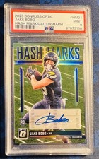 2023 Panini Donruss Optic - Hash Marks Jake Bobo #HM-21 (AU, RC) PSA Mint 9