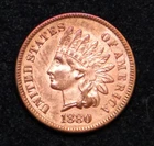 UNC 1880 INDIAN HEAD PENNY CENT OLD U.S. TYPE COIN