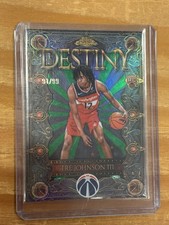 Topps Chrome Destiny Rookie Tre Johnson III Wizards Serial #D-6 /99 2025-26