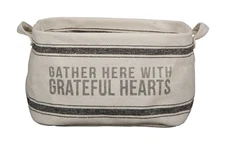 Primitives by Kathy Gather Here With Grateful Hearts Rectangle Tote #22101