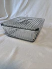 Anchor Hocking Vintage Design Ribbed 9" Square Refrigerator Dish & Lid 9” X 9”