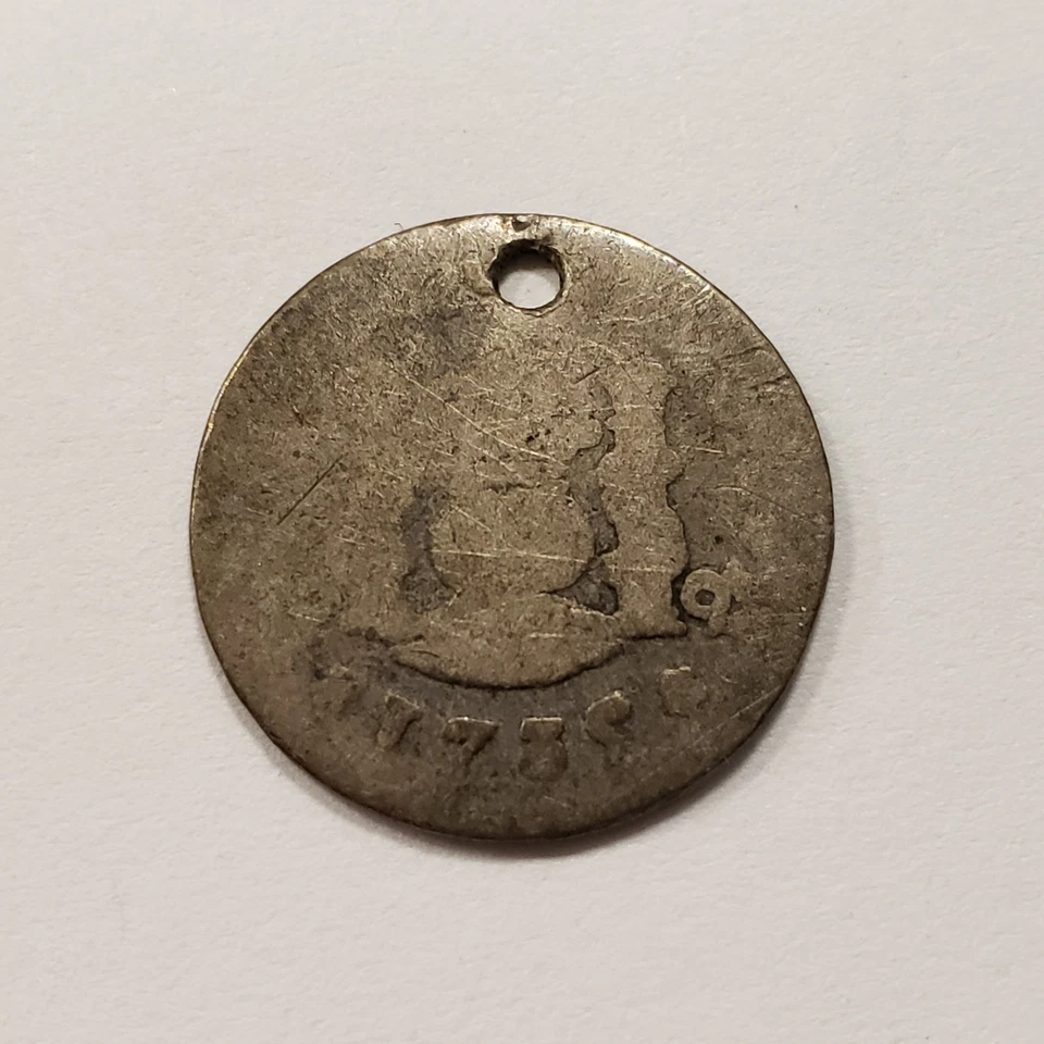 1735 MF Mexico 1/2 Real - KM-65 - Holed - SKU-F8867 - Image 3 of 4