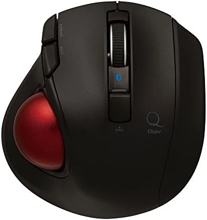 Digio2 Q Small Trackball Bluetooth Mouse Quiet 5-buttons Black 48372 Nakabayashi - Image 2 of 4