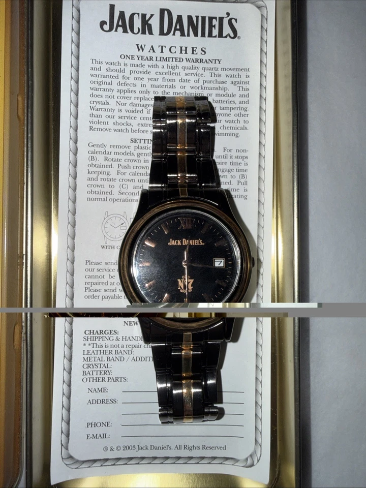 Jack Daniels Tennessee Whiskey Men's Watch UNTESTED - Image 2 of 2