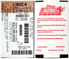 Disneyland Resort Splash Mountain Test Fastpass (Being Rethemed) Type 1 Mint