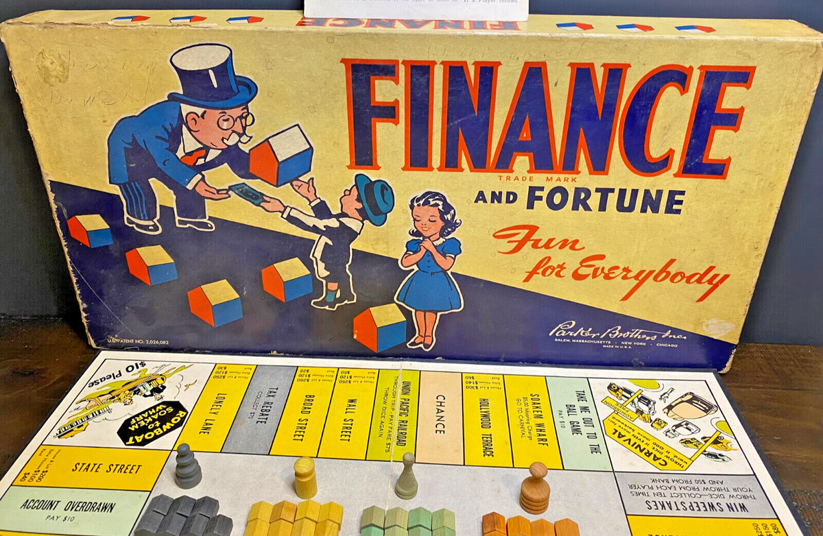 Vintage Original Parker Brothers Finance & Fortune Board Game