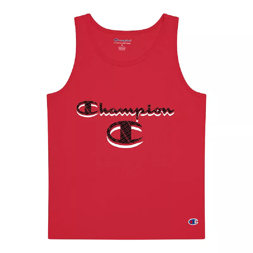 Boys Size Large Champion Halftone Script Tank Top in Red