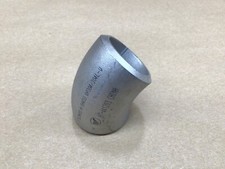 1” Elbow 45 Degree Long Radius Sch 40 SA-403 Stainless Steel Pipe #4011J17