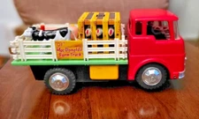 vintage japan tin frankonia toys ol mcdonald farm truck with box