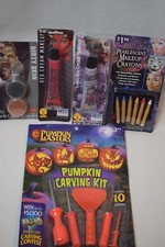 Halloween 4 Piece Makeup Lot 1 with Pumpkin Carving Kit