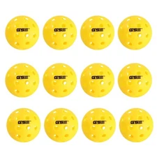 12-Pack Outdoor Pickleball Balls Set. Standard 40 Holes Ball Meet USAPA Standard