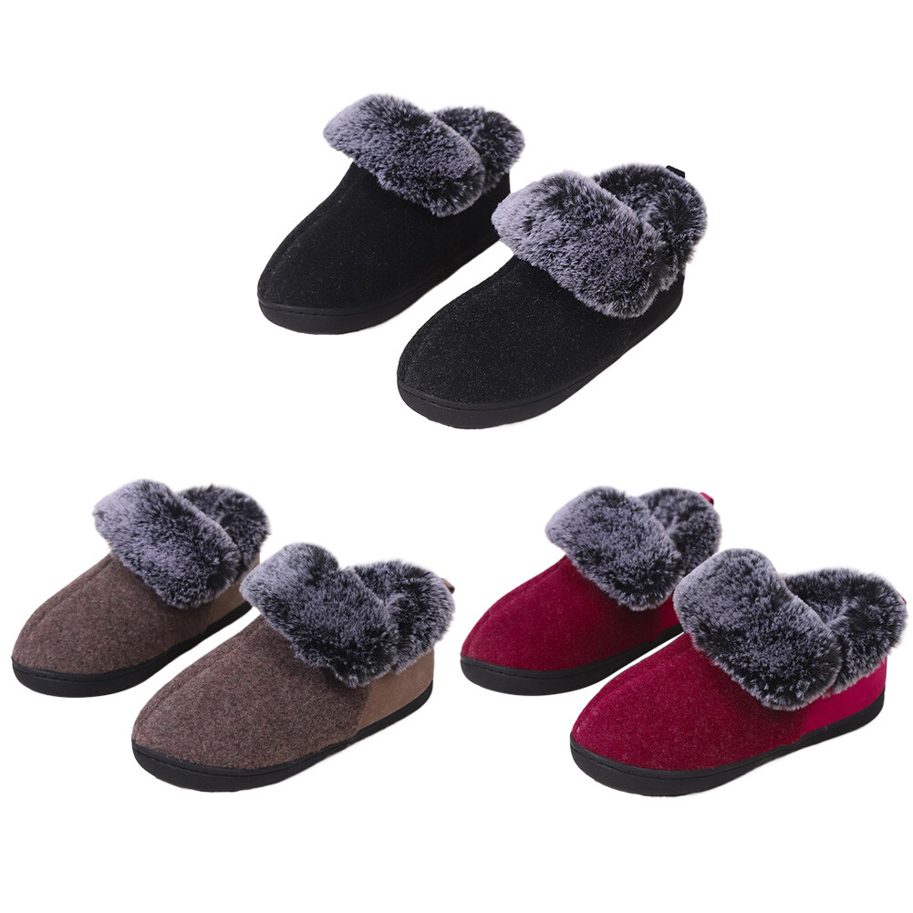 SAOLA Scarpe da neve donna calde antiscivolo memory foam accoglienti peluche interno esterno suola gomma