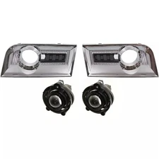 New Fog Light Kit For 2010-2015 GMC Terrain Front with Fog Light Trims 4Pc