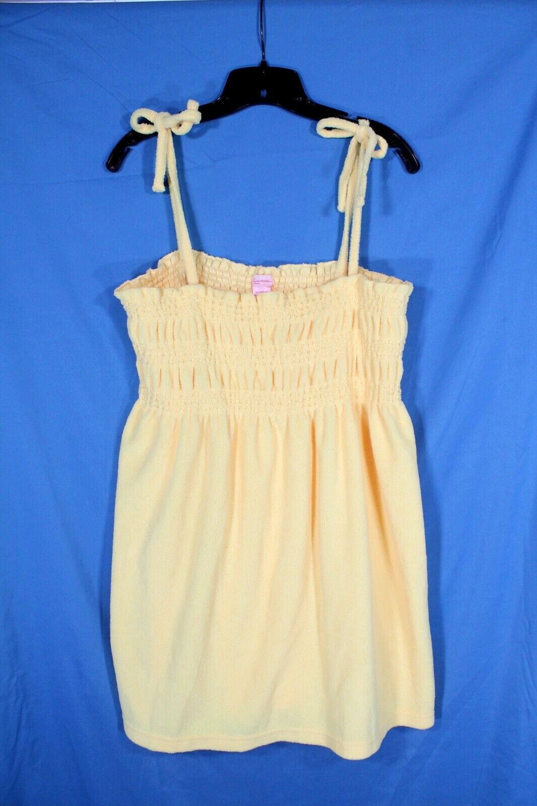 SECRET TREASURES Yellow TERRY Smock SLEEVELESS Swim Cov er-Up MINI DRESS Sz 3X