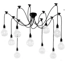 Industria Edison Fixtures 6/8/10/12 Heads Chandelier Pendant Ceiling Light Lamp 